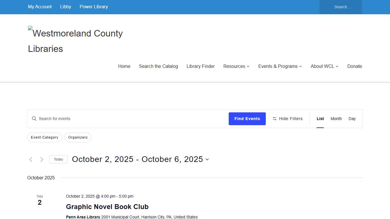 Events from January 25, 2026 – January 25, 2026 – Page 99 – Westmoreland County Libraries