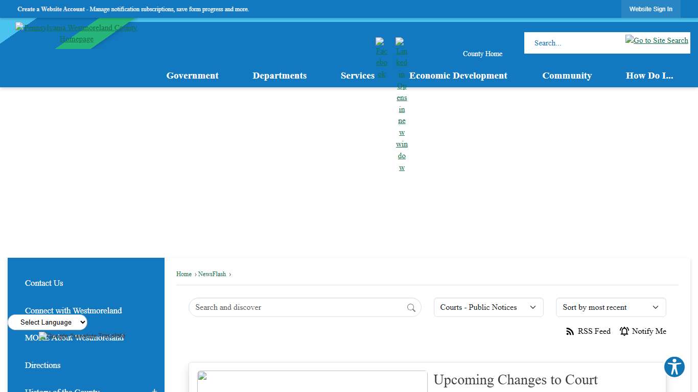 News Flash • Westmoreland County, PA